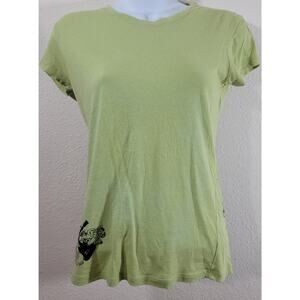 Truck Lime Green Distressed Graphic T Shirt Top Large Soft Lightweight Tagless